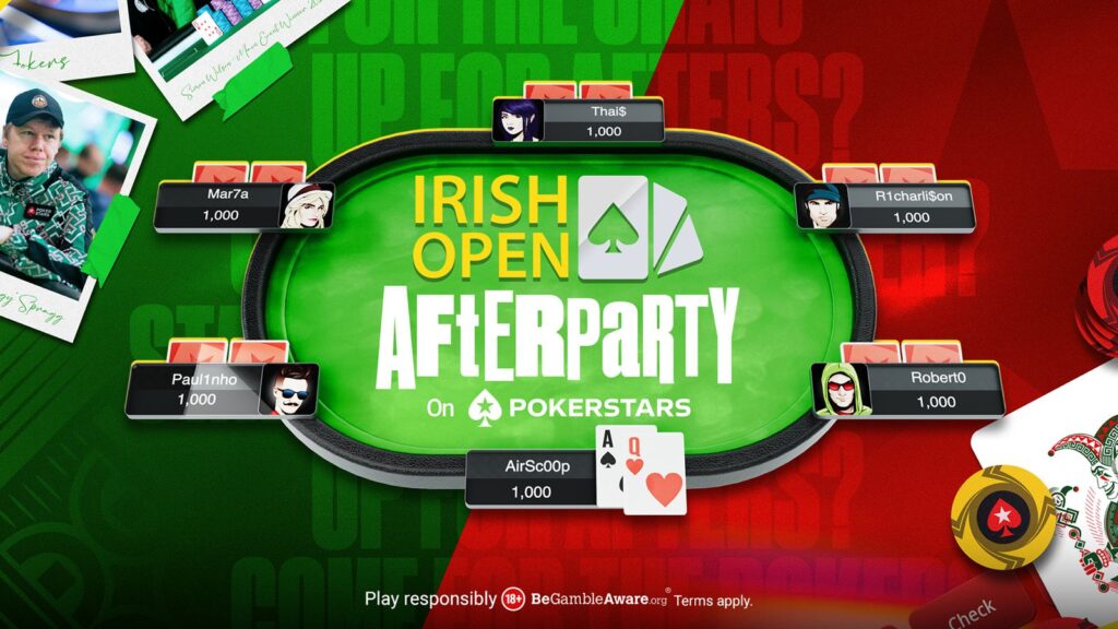 ON WITH THE CRAIC! IRISH OPEN AFTERPARTY SERIES STARTS NEXT WEEK ON POKERSTARS
