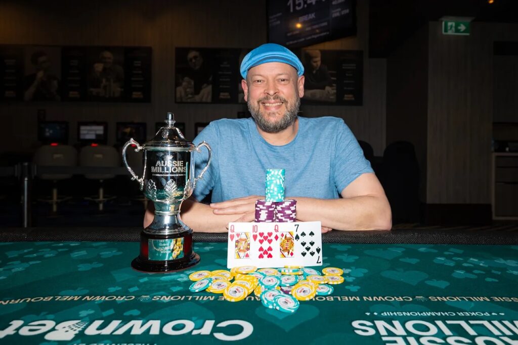 Running hot: Sascha Manns races to second HORSE victory at Aussie Millions